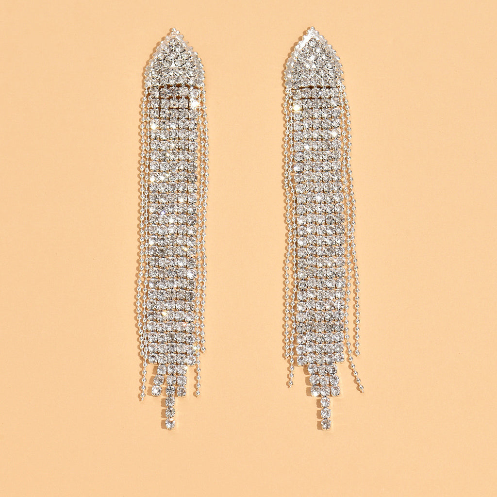 Boucles d'oreilles Multi Strand Long Tassel pour femmes