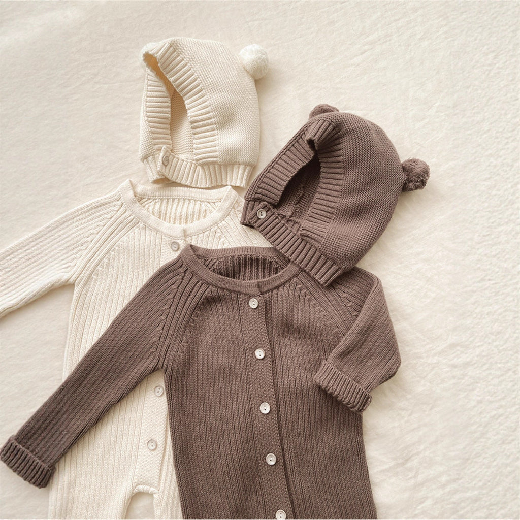 Vêtements de pâture pour enfants Romper avec chapeau d'ours