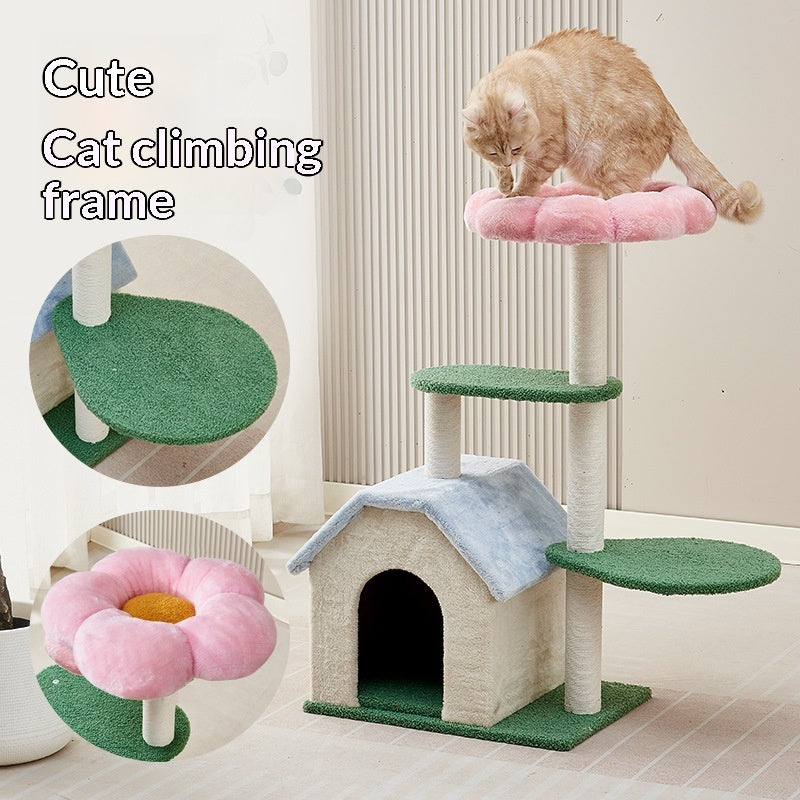 Arbre de chat avec panneaux de 12 mm d'épaisseur Lit de chat robuste