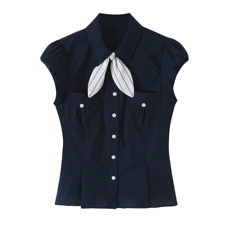 Blouse à manches courtes pour femmes
