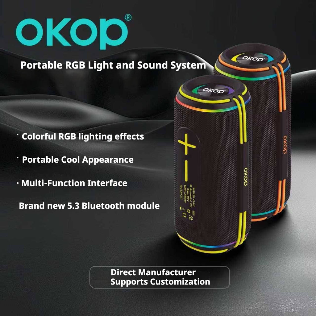 KP-827 Haut-parleur bluetooth en plein air portable à deux conducteurs haute puissance Stéréo Subwo