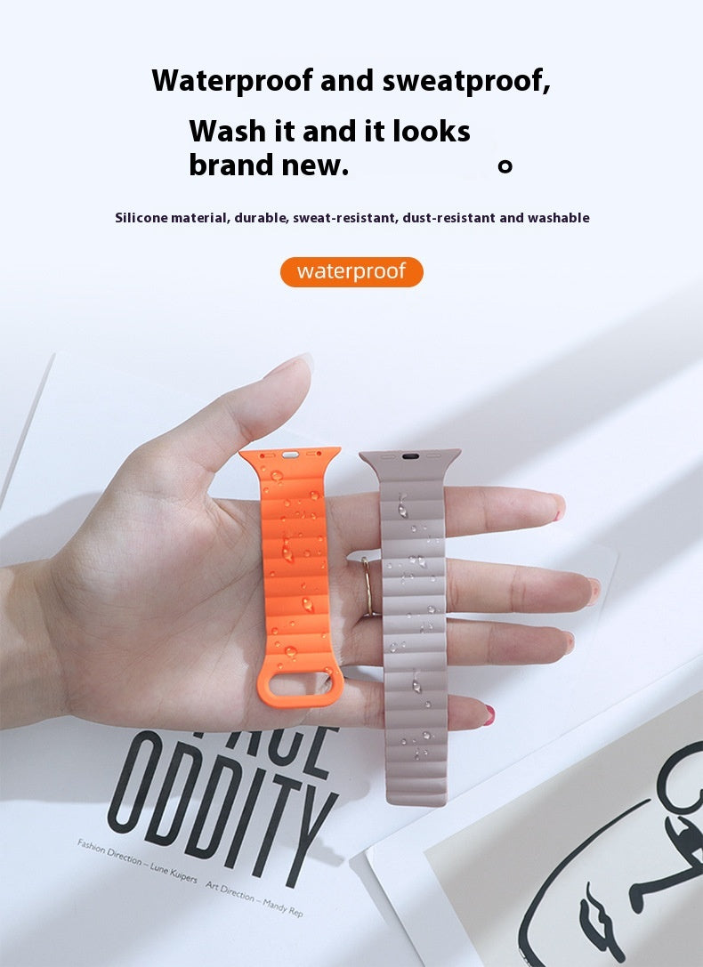 Bracelet de montre magnétique en silicone bande