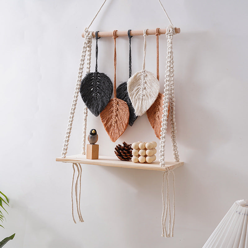 Minimalist bricolage Bohemian coton-chaîne tapisserie tissé