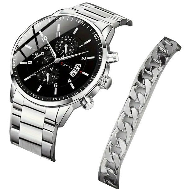 Montre en acier pour hommes tempérament de mode