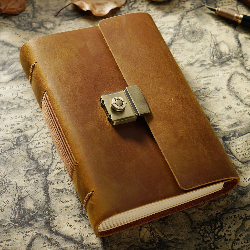 Vieille revue Journal Cowhide Notebook