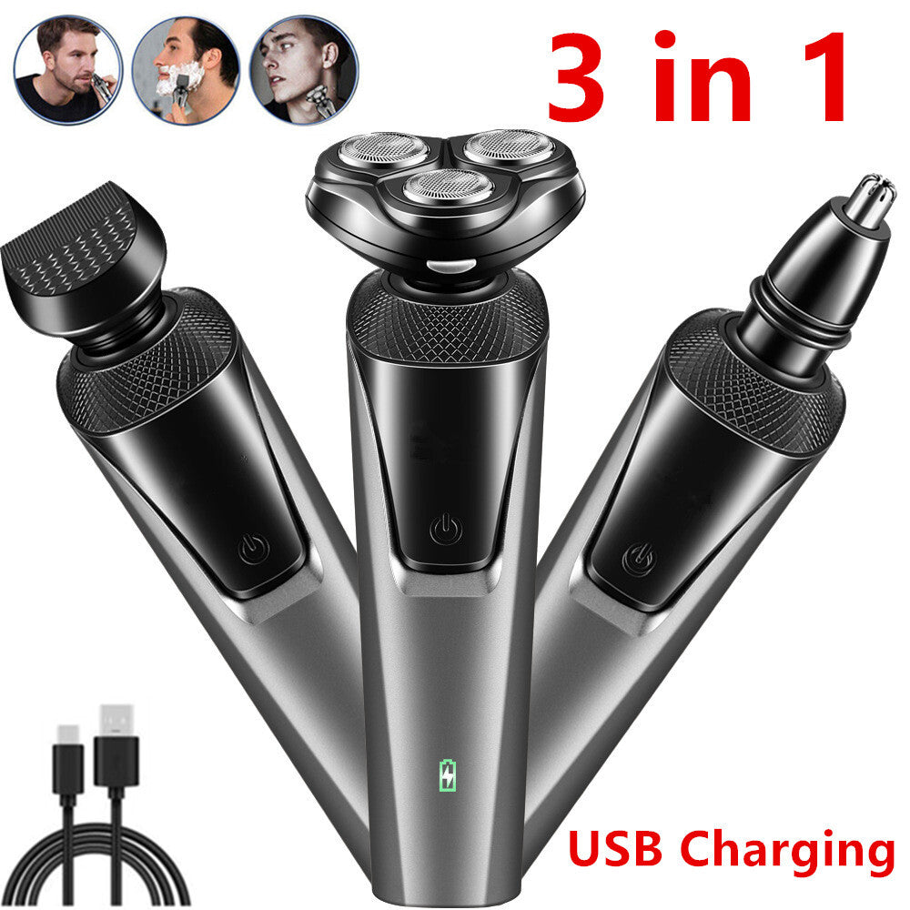 Électrique barbe Nez d'oreille Trimmer Hommes Rasoir Rasoir imperméable Pop-Up humide sans fil sec