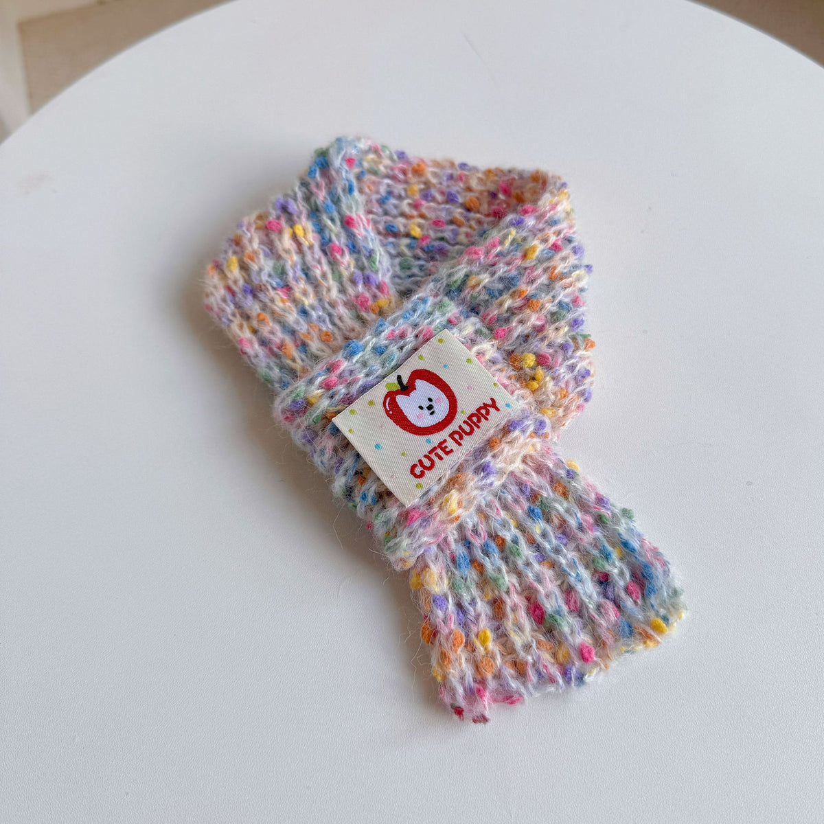 Bib chaud tricoté et serviette salive pour chiens