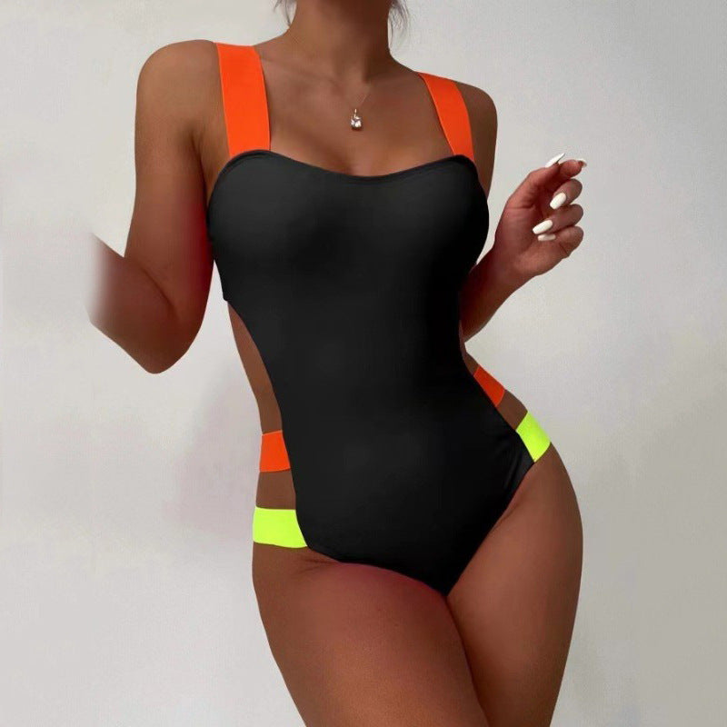 Bikini éclaboussé d'une seule pièce sans fond