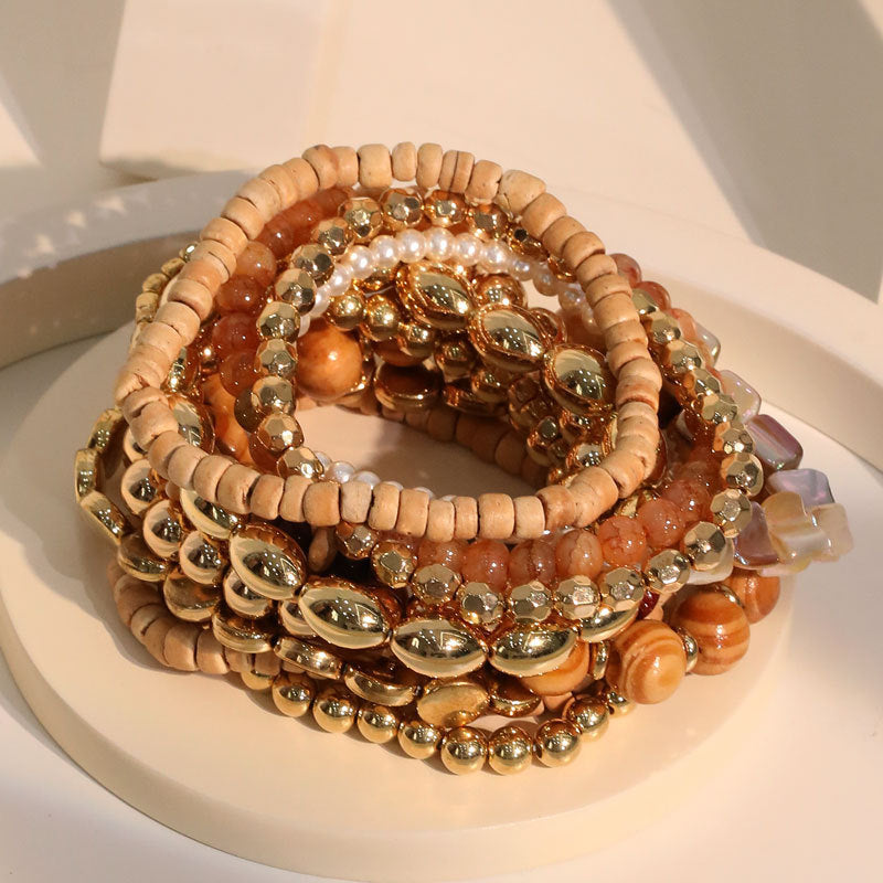 Bracelet tissé à la main mode Set pour femmes