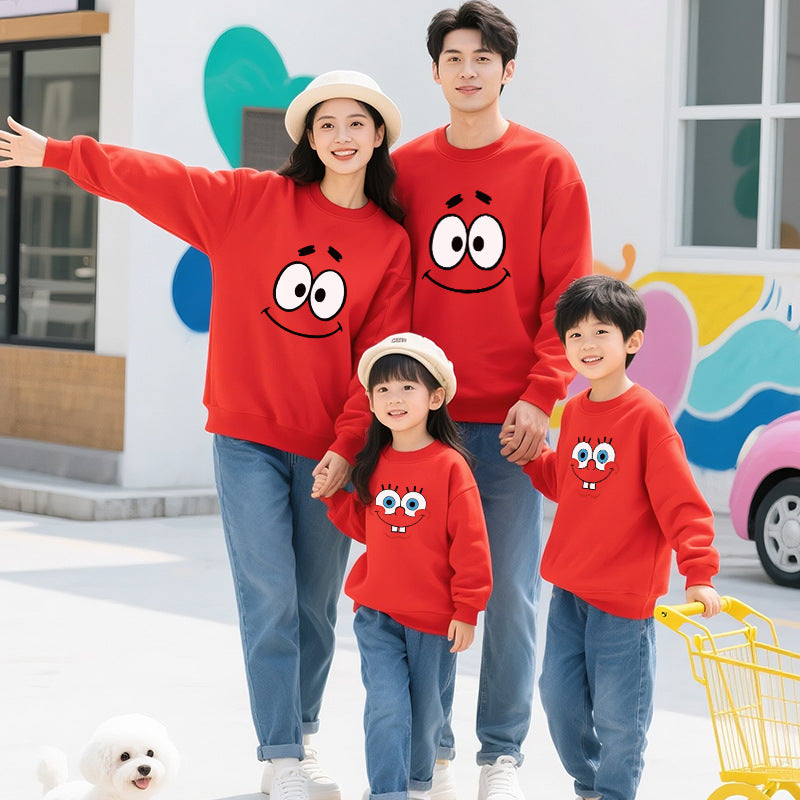 Sweatsuits d'allumettes parents-enfants AutomneHiver Styles pour les familles de trois ou quatre occasionnels