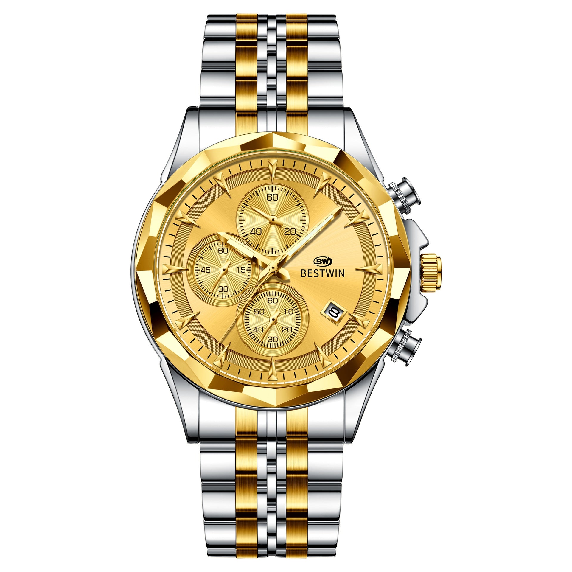 Homme Lumineux Montre personnalisée à six mains Élégante et accrocheuse