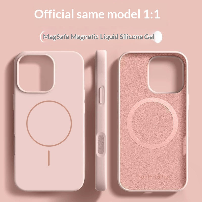 Boîtier de téléphone en silicone liquide avec un aimant de bague mince et un fini de peau