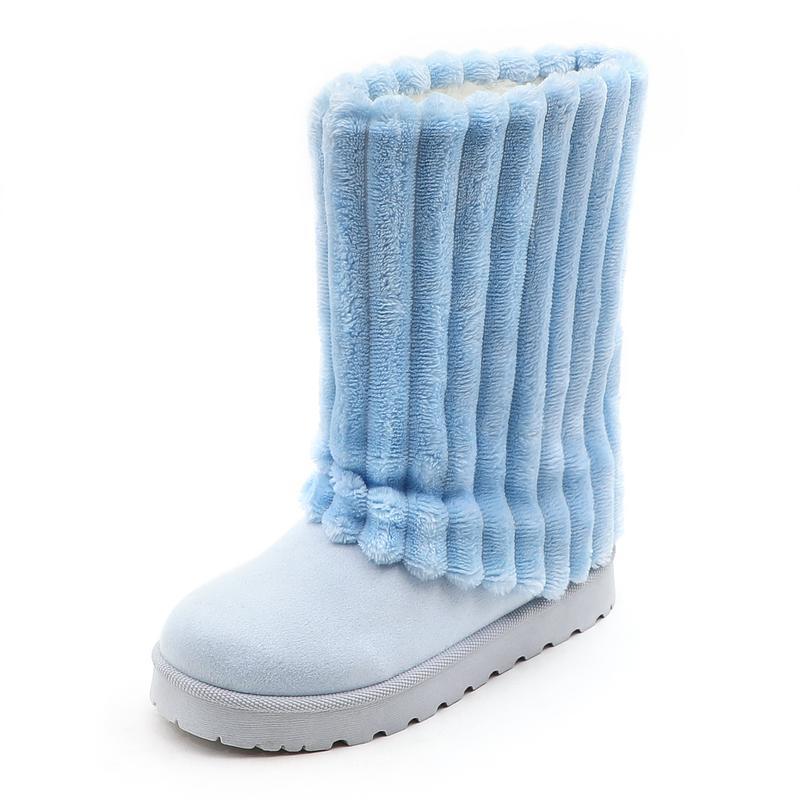 Bottes de neige de couleur solide pour femmes haut de gamme