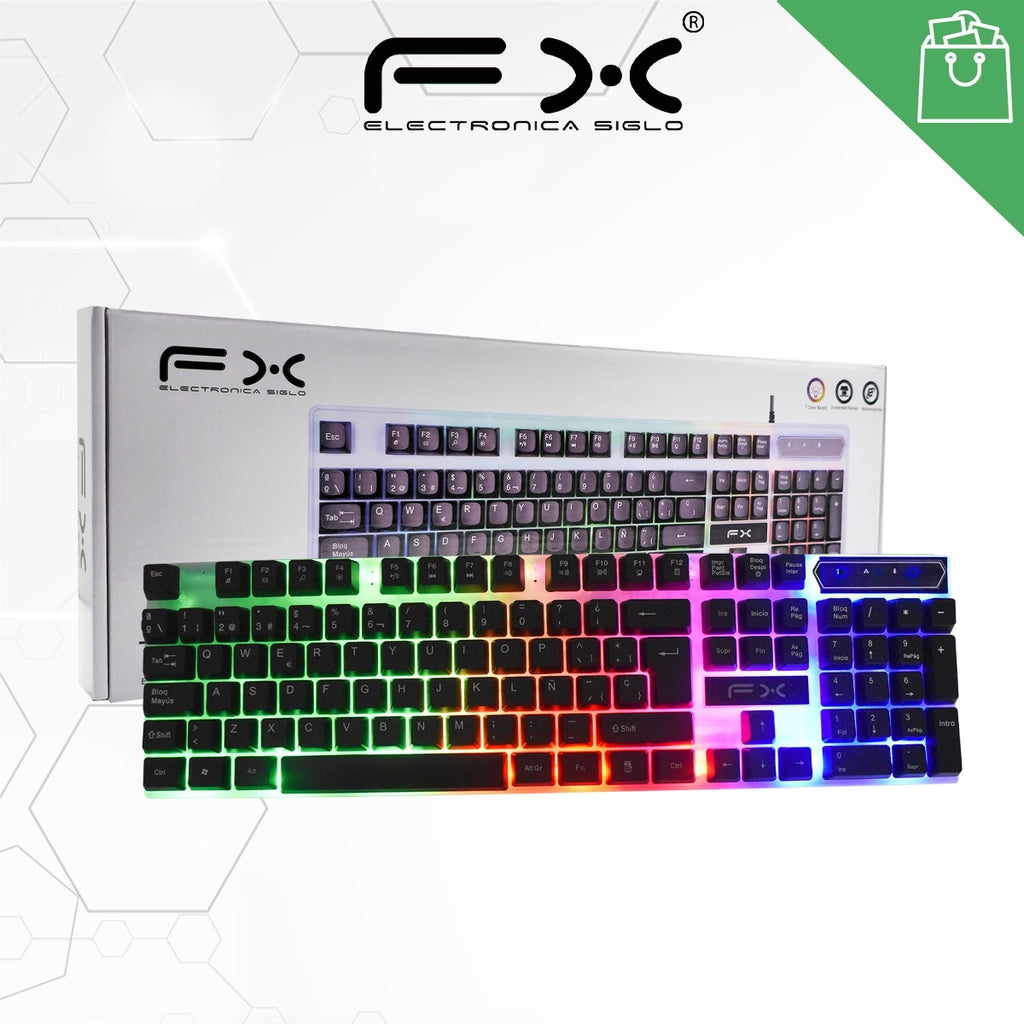 Clavier filaire - Clavier en silicone noir - Haute sensibilité - Led Backlit - Maison et bureau