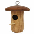 Forme de champignon d'abeille en bois Pendentif d'alimentation des colibris
