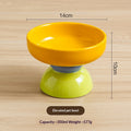 Macaron Color-Block Ceramic Élevé Pet Bowl