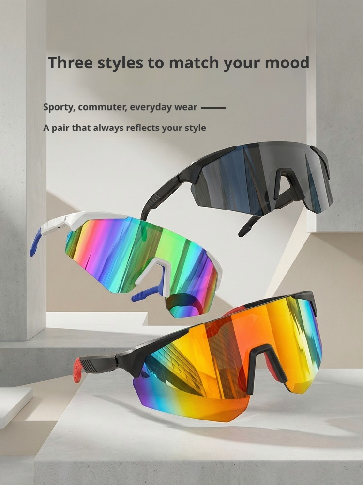 Lunettes de soleil de vélo intelligentes UV400 Anti-UV Windproof Outdoor Road Bike Sports Lunettes de soleil Wirel