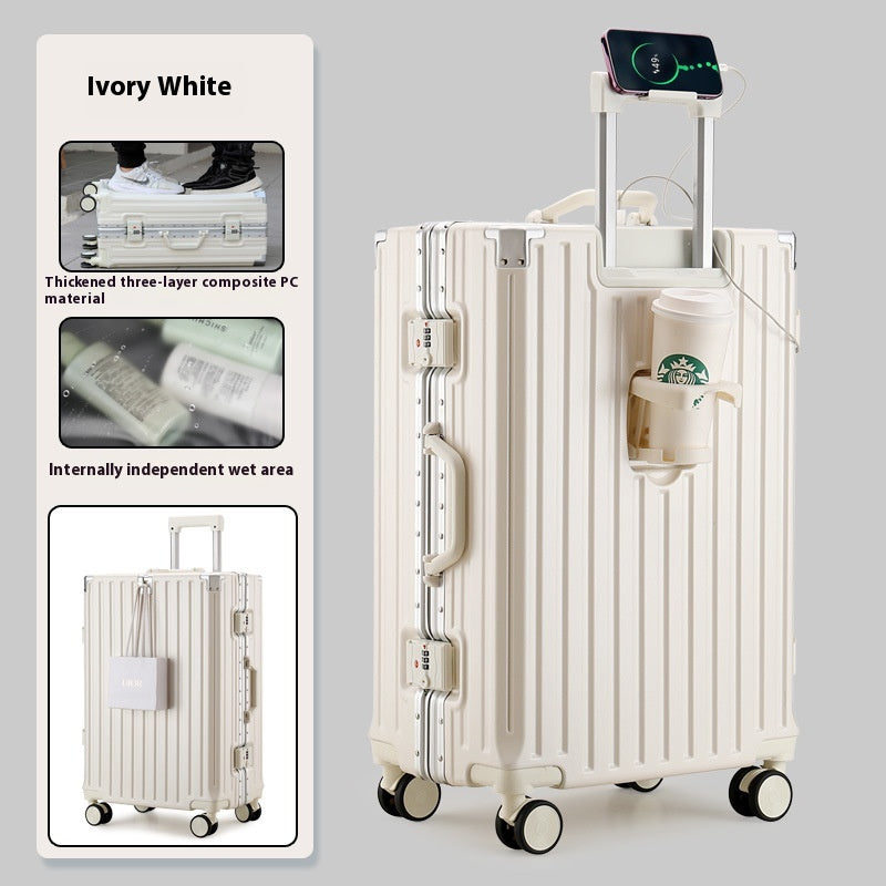 Grande capacité Travel Aluminium Frame Password Bagage