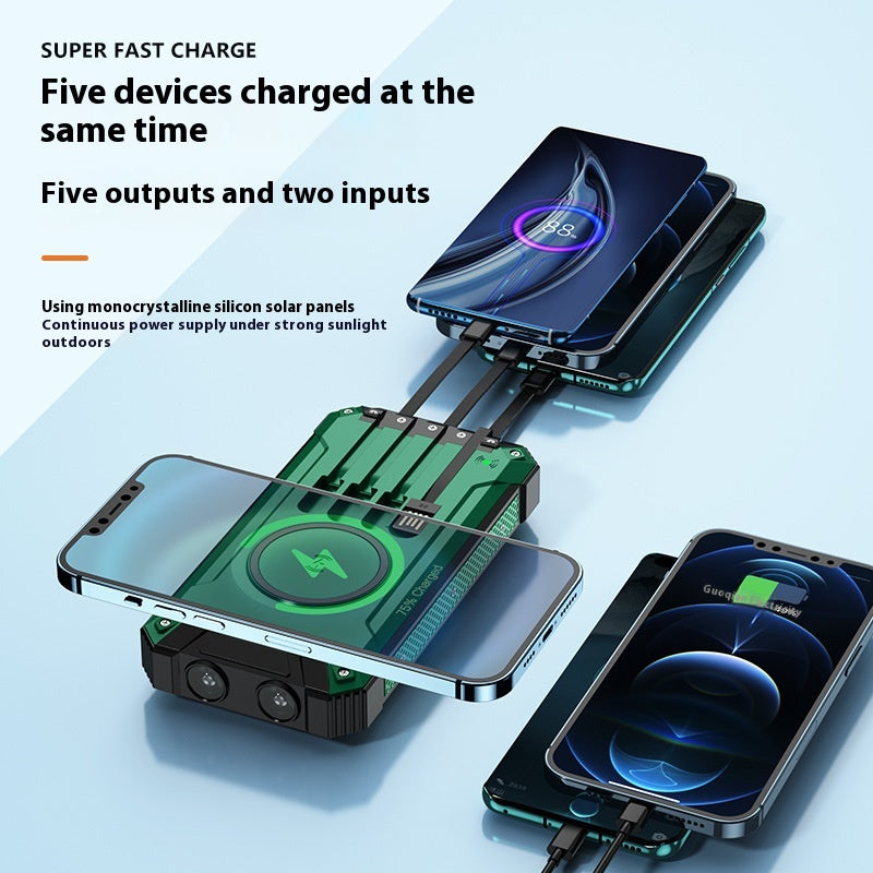 Chargeur sans fil Source d'énergie solaire portable
