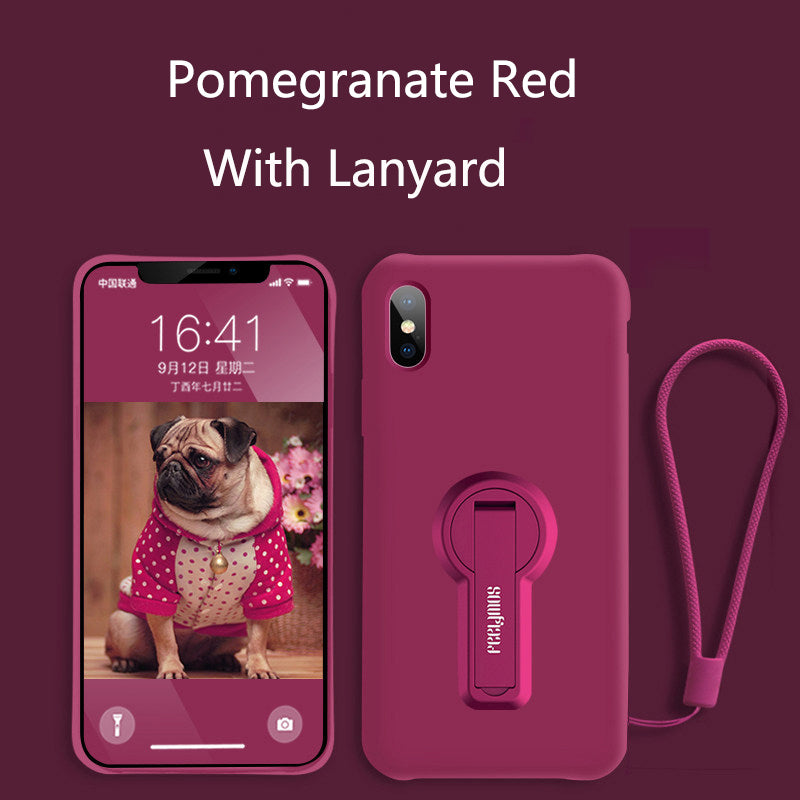 Vente anti-drop liquide stand téléphone mobile boîtier