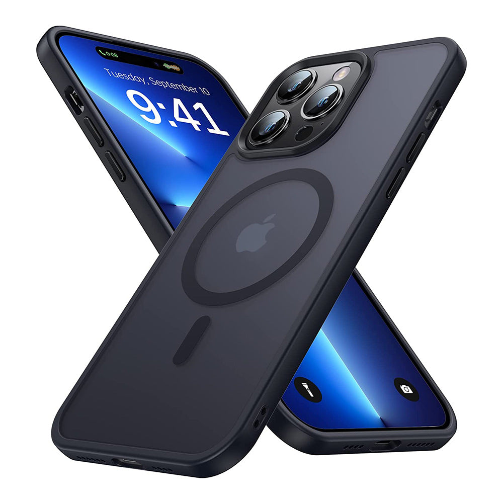 Coque de téléphone Peau givrée Feeling intérieur Airbag résistant à la chute Applicable Iphone15pro Max Mag