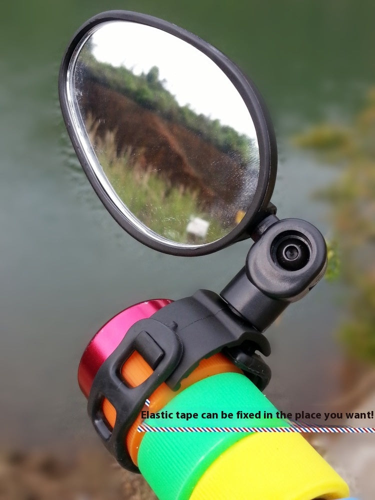 Rétroviseur en verre de vélo miroir 360 degrés rotatif réflecteur sécurité fixation de vélo