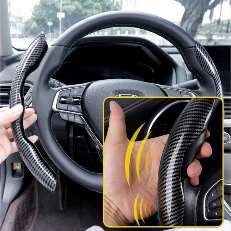Car Steering Wheel Cover Carbon Fiber Pattern Steering Wheel Cover