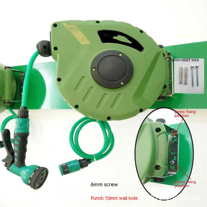 Qiya Automatique Retractable Reel Water Drum Bobbin Winder Outils pneumatiques 10 M PVC Wat