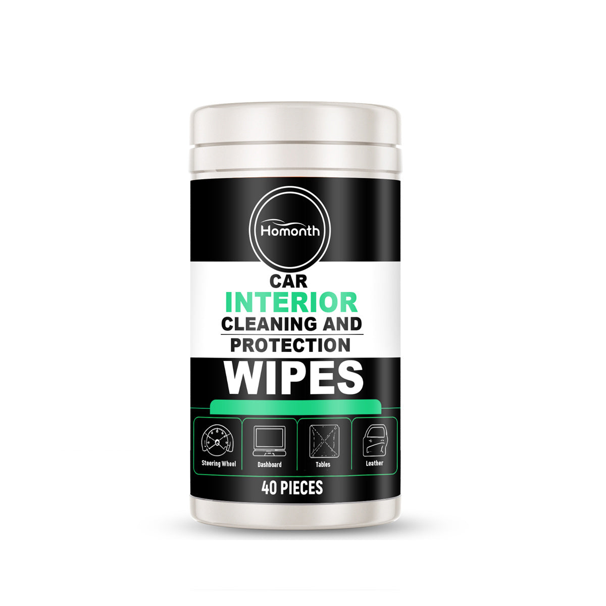 Wipes de nettoyage et de protection intérieur de voiture