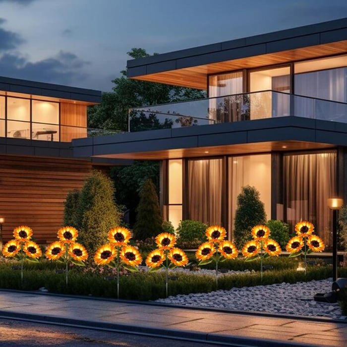 Lampes solaires LED Sunflower Garden