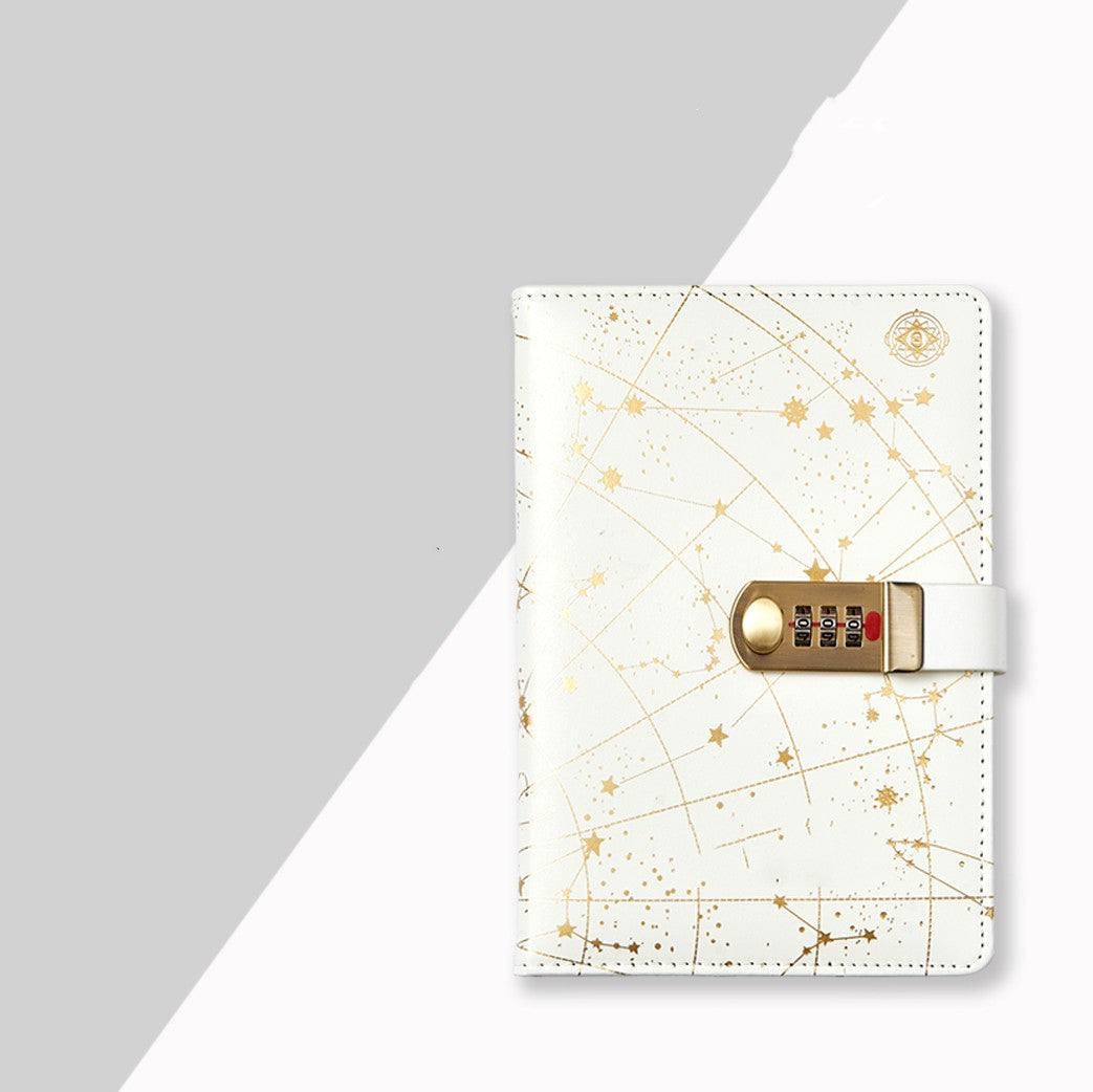 Carnet de mot de passe Carnet de notes avec empreinte de doigt de verrouillage simple Littéraire rétro fille Carnet de notes