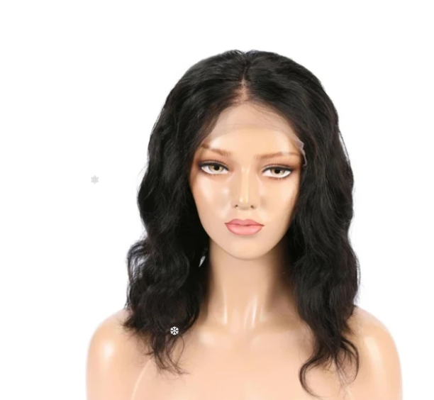 Face dentelle synthétique cheveux bouclés courts