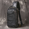 Sac de poitrine en cuir pour hommes