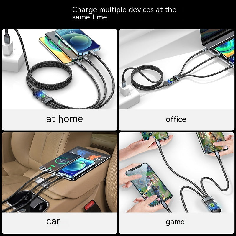 Téléphone portable 3-en-un avec câble de données léger 6A Super Fast Charge