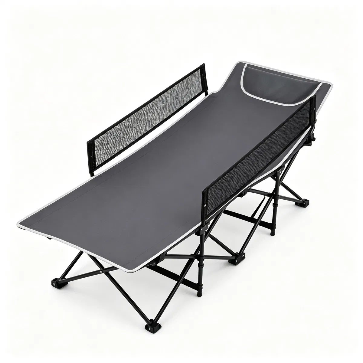 Lit de camping sans assemblage gris Portable pour tout-petit