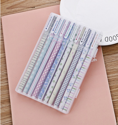 Paquet de 10 Pcs en gel coloré stylo encre stylo cadeau promotionnel papeterie école et fournitures de bureau