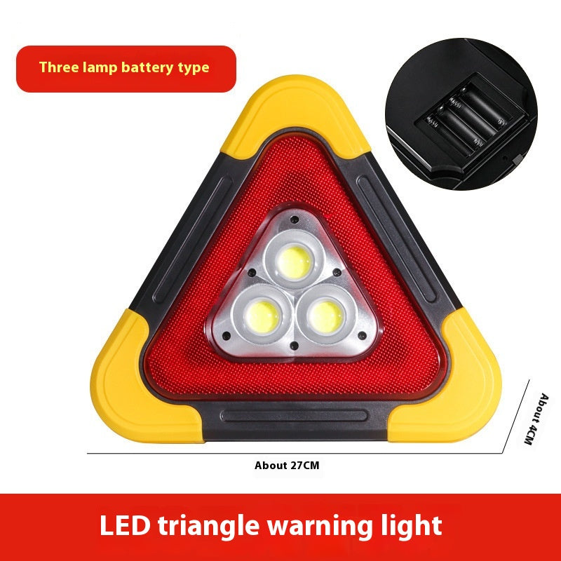 Carte d'avertissement de voiture Tripod avec lampe d'éclairage LED
