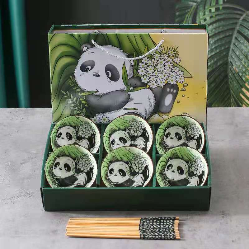 Panda Bowl Set housen combined tableware boîte cadeau