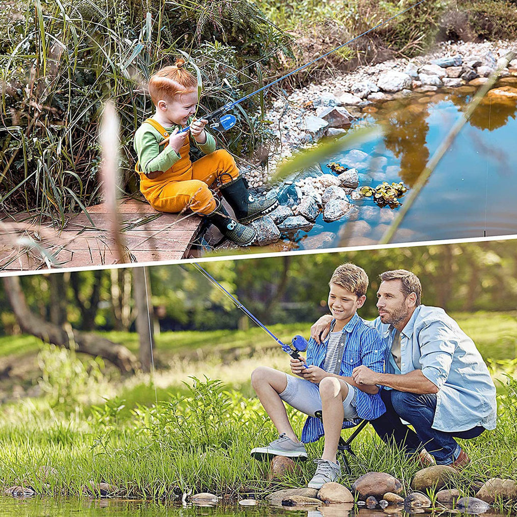 Barre de pêche – Ensemble de tige télescopique et bobine – Accessoires de pêche