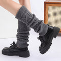 Fashion chaud Acrylique épaississant la jambe Warmers Patterned tricoter les femmes Knee High Slouch filles
