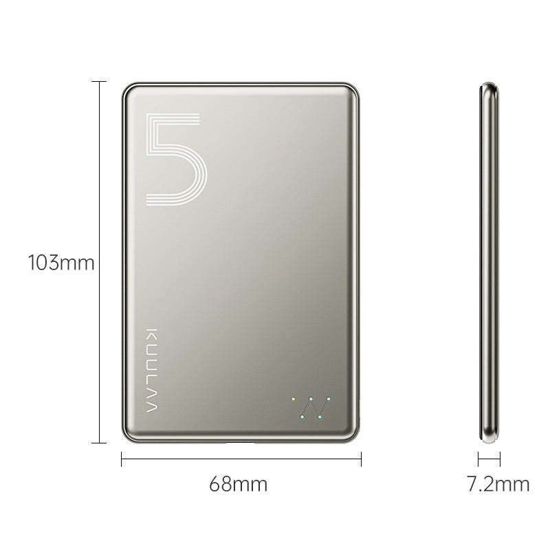 Ultra-Thin 5000mAh Magnetic Wireless Power Bank