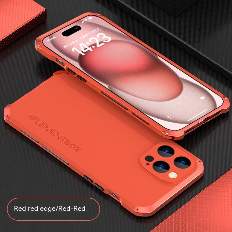Couvercle de protection pour téléphone portable TPU Cadre métallique Trois sections