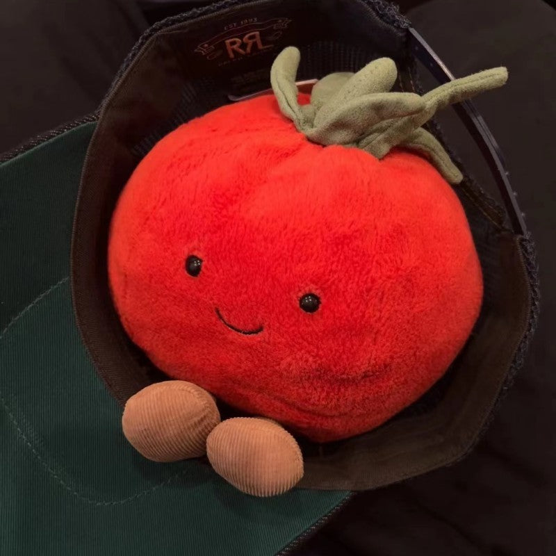 Oreiller en peluche de tomates et de fruits