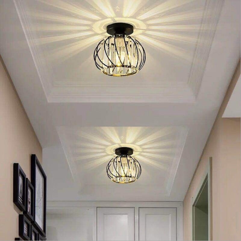 Creative personnalisé cristal plafond lumière Hallway lumière Balcon Flush Mount lumière