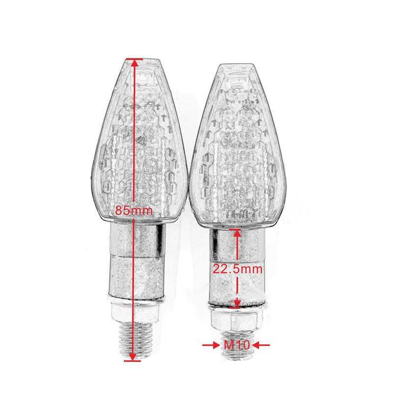 Signal de virage des motocycles 14LED
