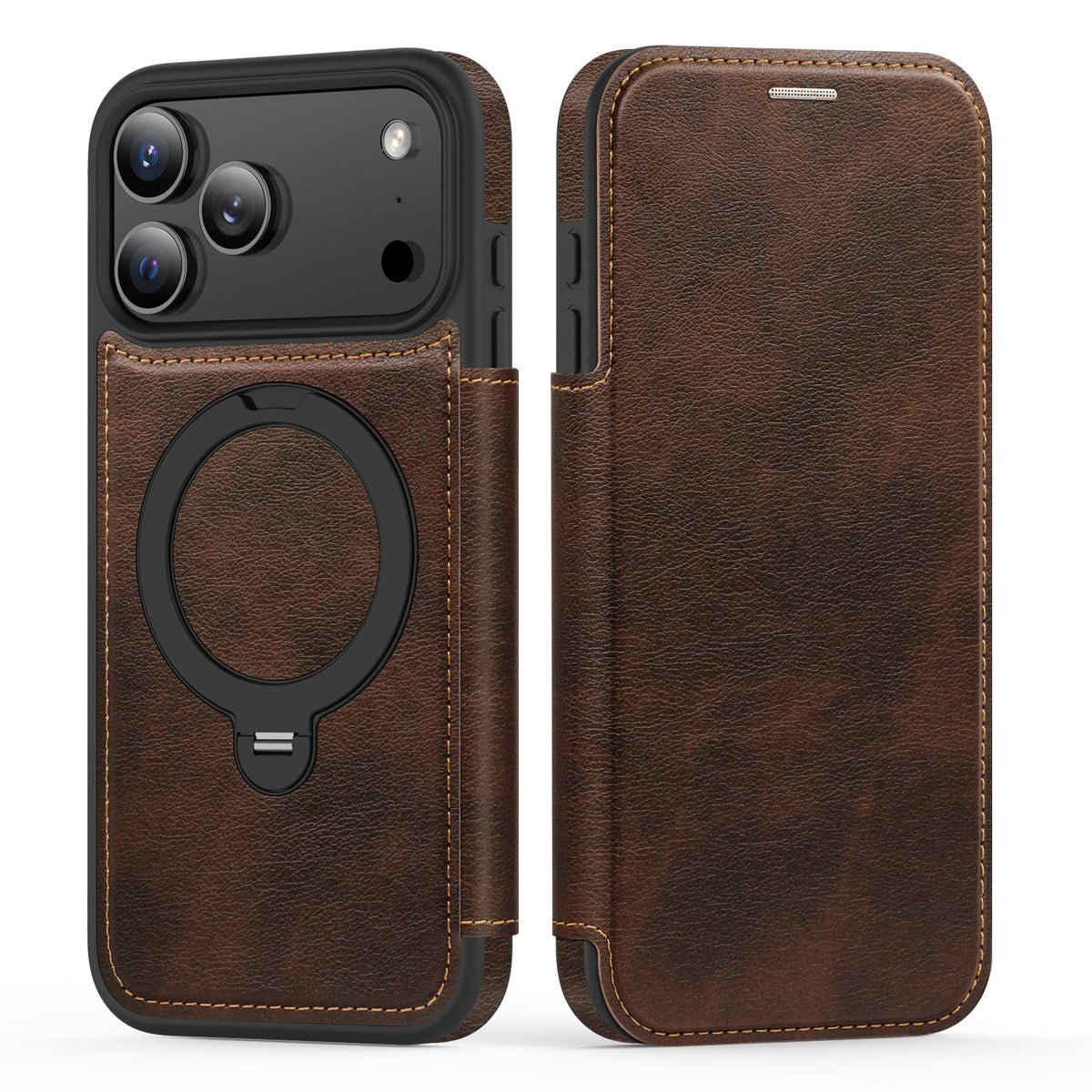 Magnetic Bracket Protection Mobile Phone Shell Flip Leather Case