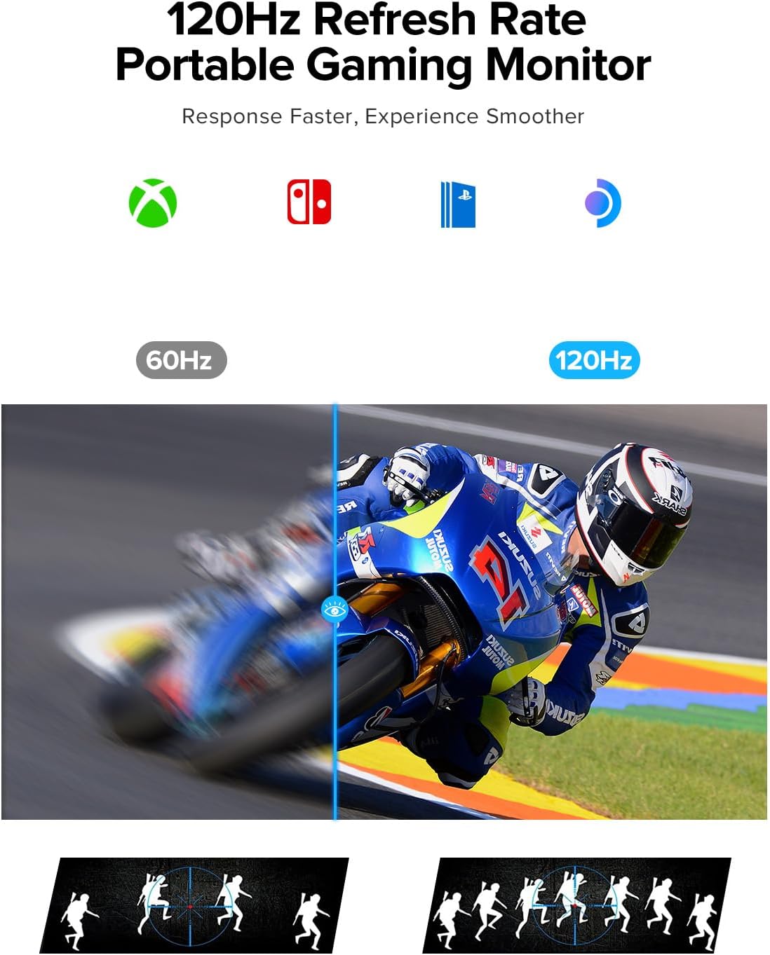 UPERFECT UTouch G16 15.6 pouces 120Hz moniteur de jeu portable pour le pont à vapeur intégré 10800m