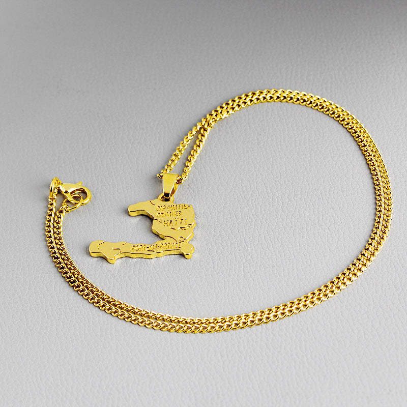 Collier de carte Haïti