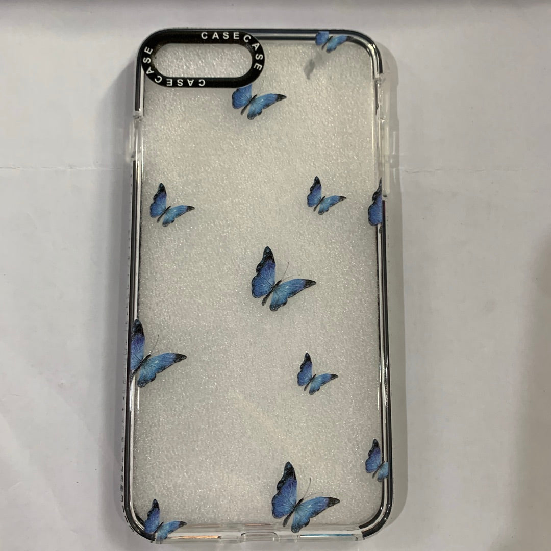 Compatible avec le boîtier de téléphone transparent Blue Butterfly