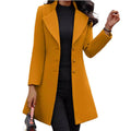 Manteau de laine d'hiver pour femmes - Pardessus chaud classique pour temps froid